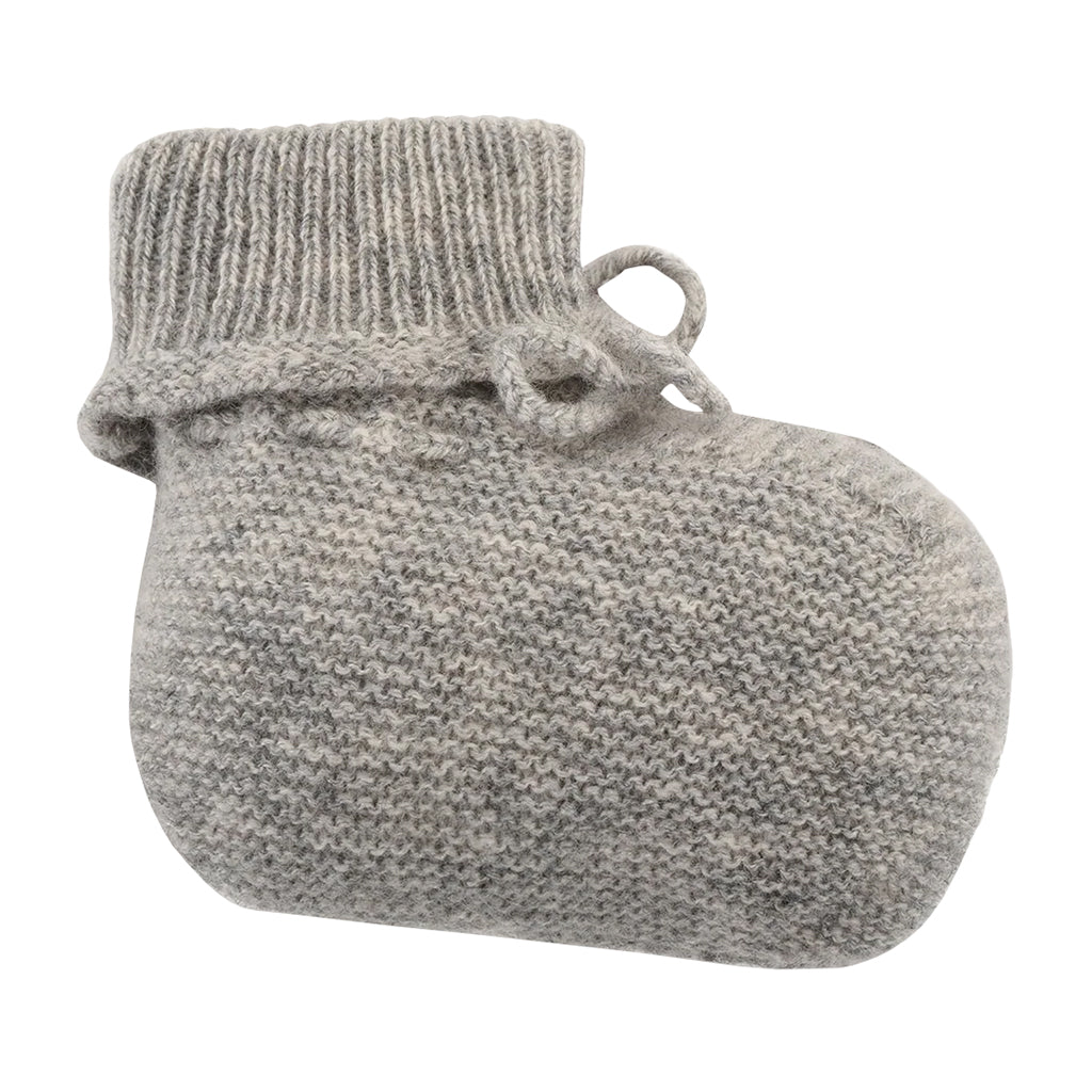 Bonpoint Baby Cashmere Slippers Light Heather Grey