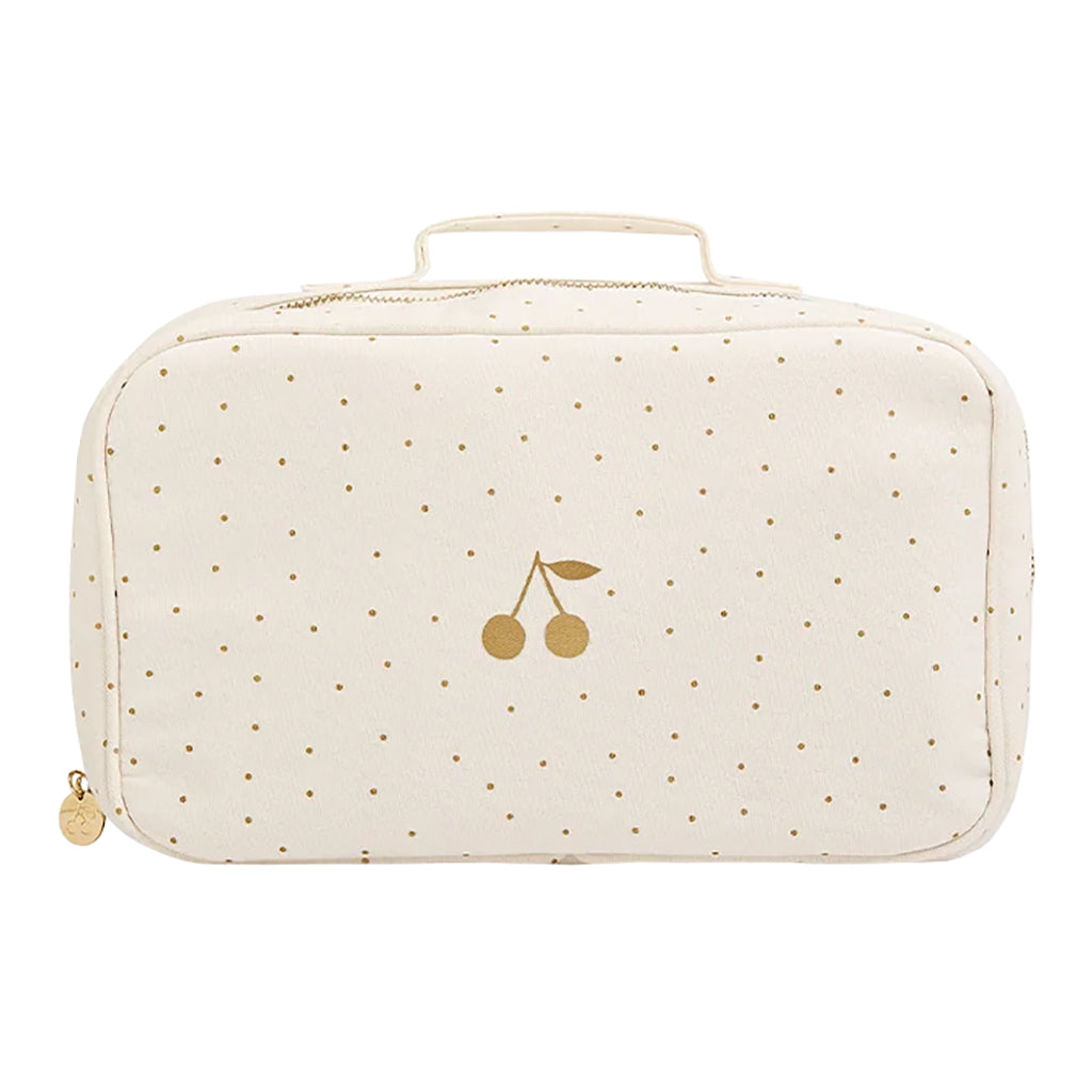 Bonpoint Small Suitcase Cream With Gold Dots