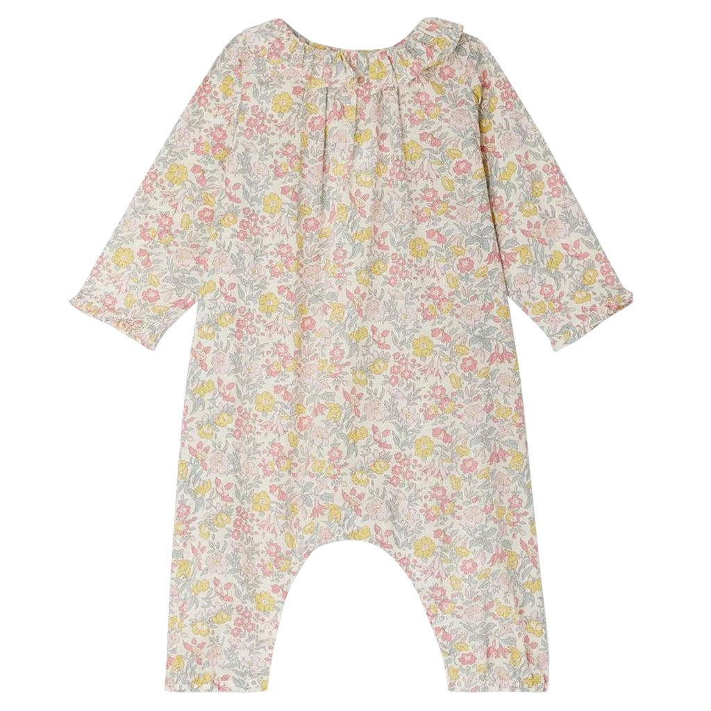 Bonpoint Baby Georgia Jumpsuit Orange Floral Print