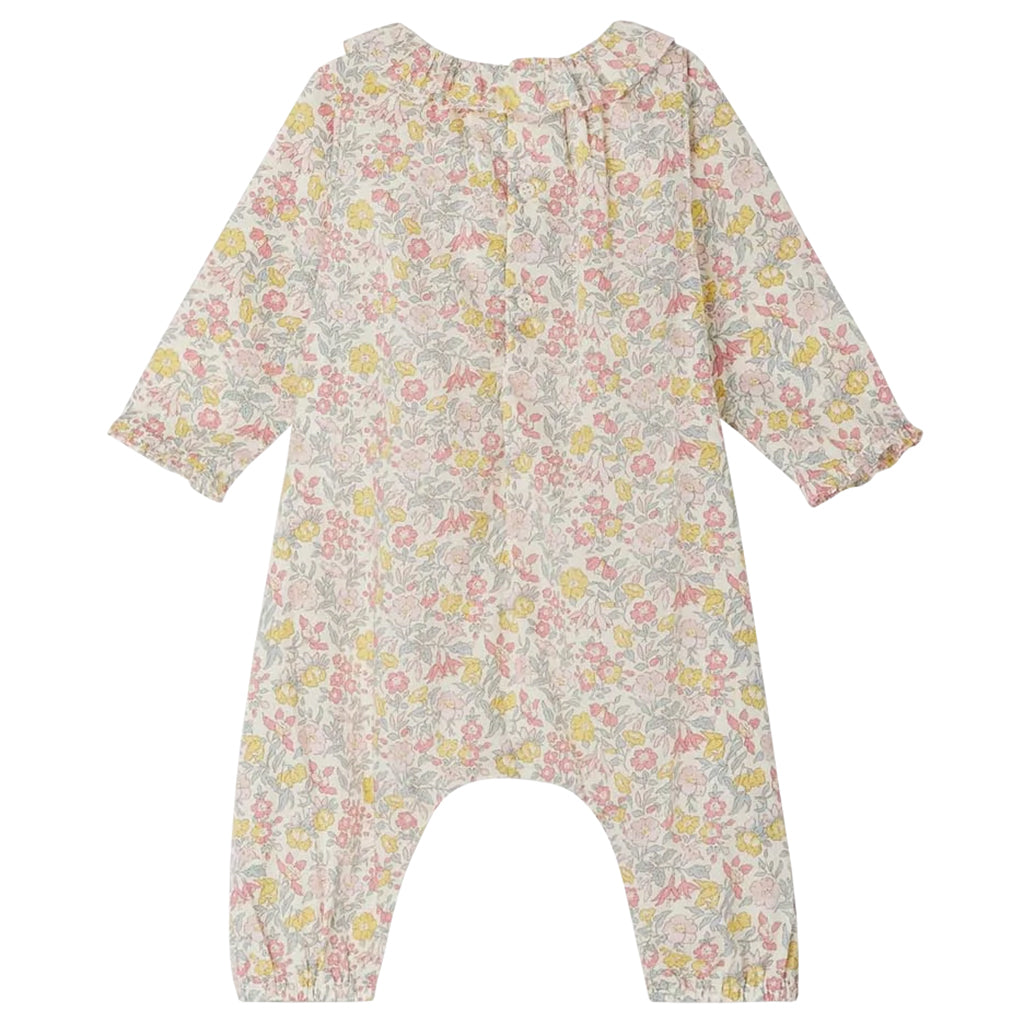 Bonpoint Baby Georgia Jumpsuit Orange Floral Print