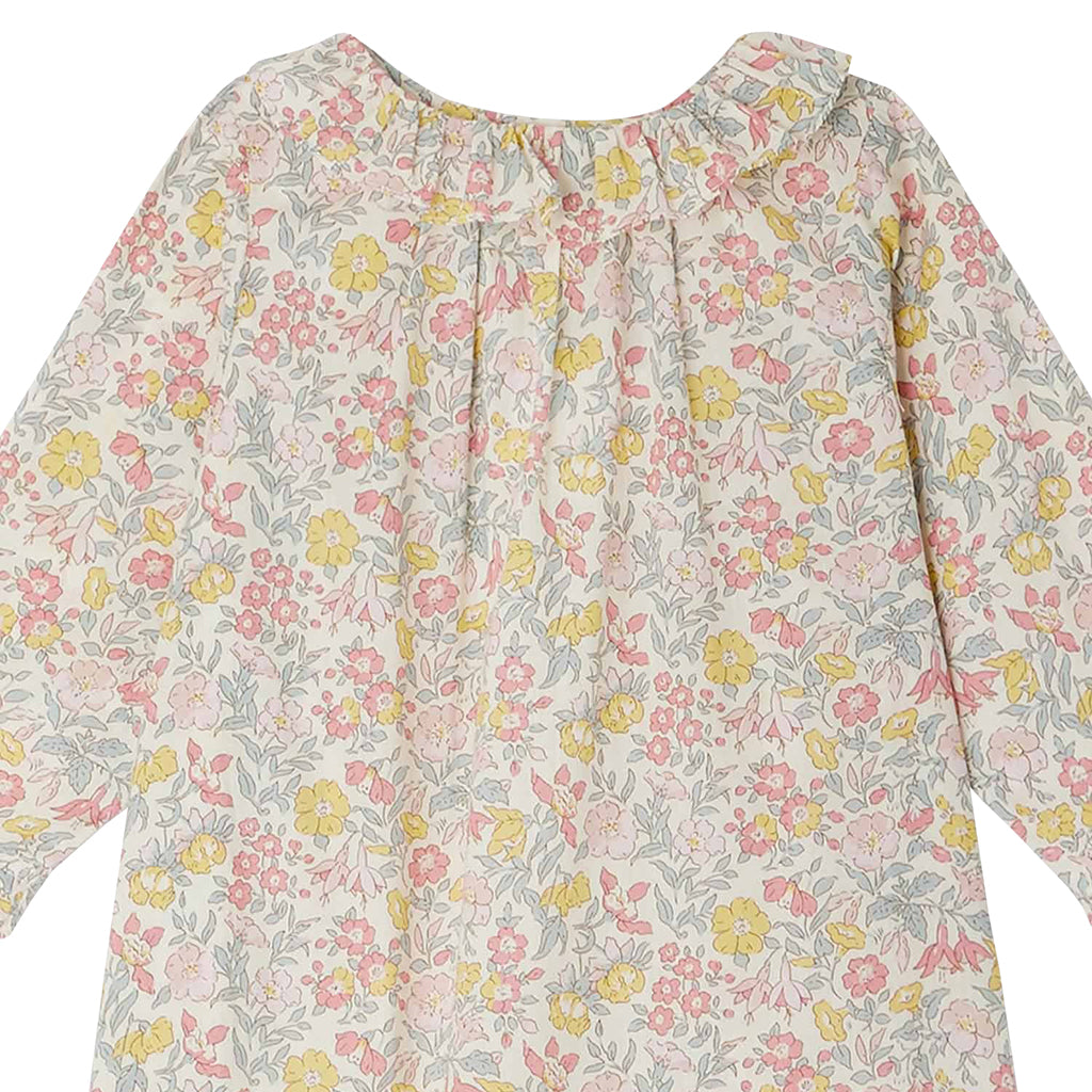 Bonpoint Baby Georgia Jumpsuit Orange Floral Print