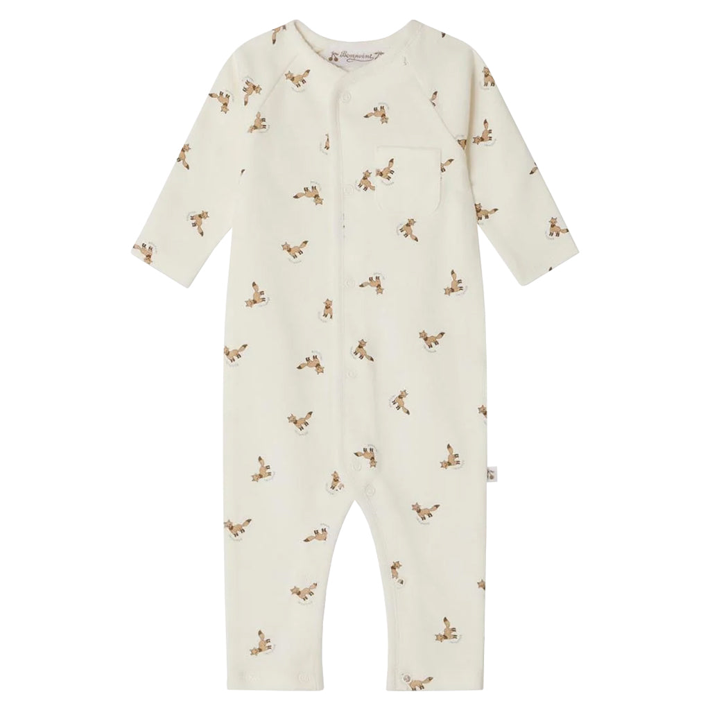 Bonpoint Baby Georget Pyjamas Milk White With Fox Print