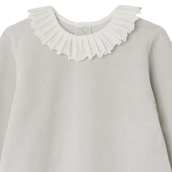 Bonpoint Baby Héritier Pyjama Blue Grey