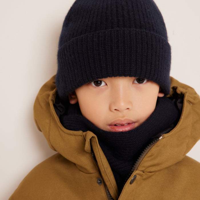 Bonpoint Child Benny Cashmere Hat Marine Blue