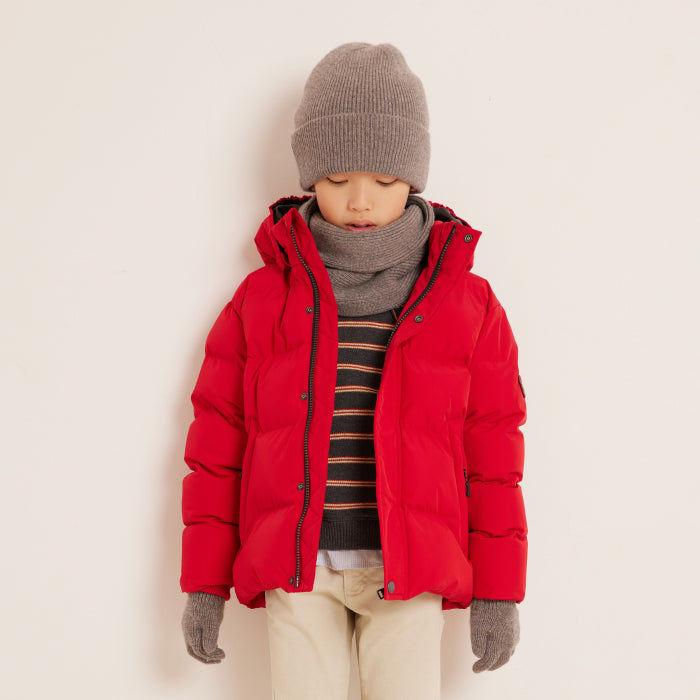 Bonpoint Child Tatodine Cashmere Collar Scarf Chestnut Brown