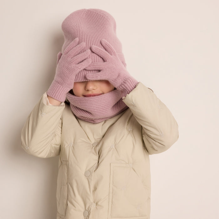 Bonpoint Child Birk Cashmere Gloves Peony Pink