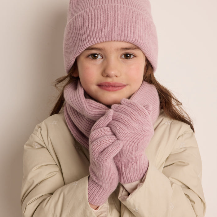 Bonpoint Child Birk Cashmere Gloves Peony Pink