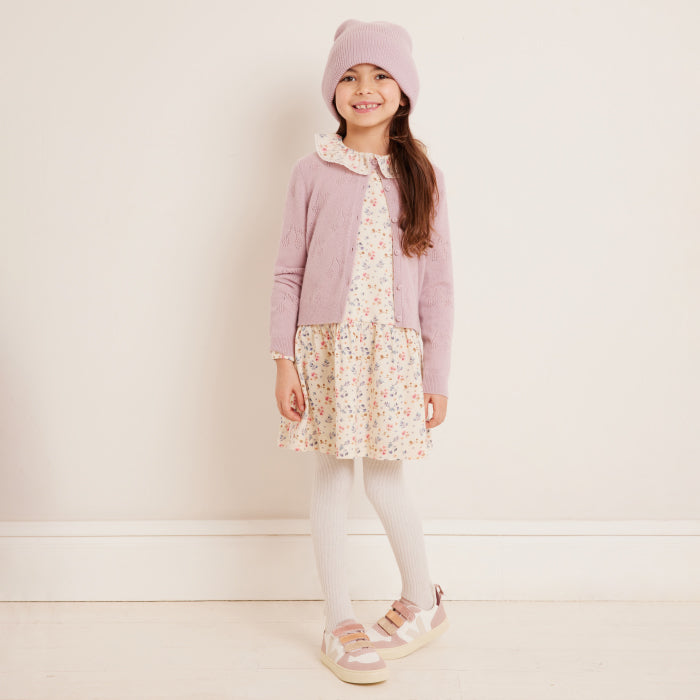 Bonpoint Child Thindra Cashmere Cardigan Peony Pink