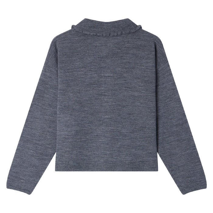 Bonpoint Child Diana Cardigan Heathered Grey