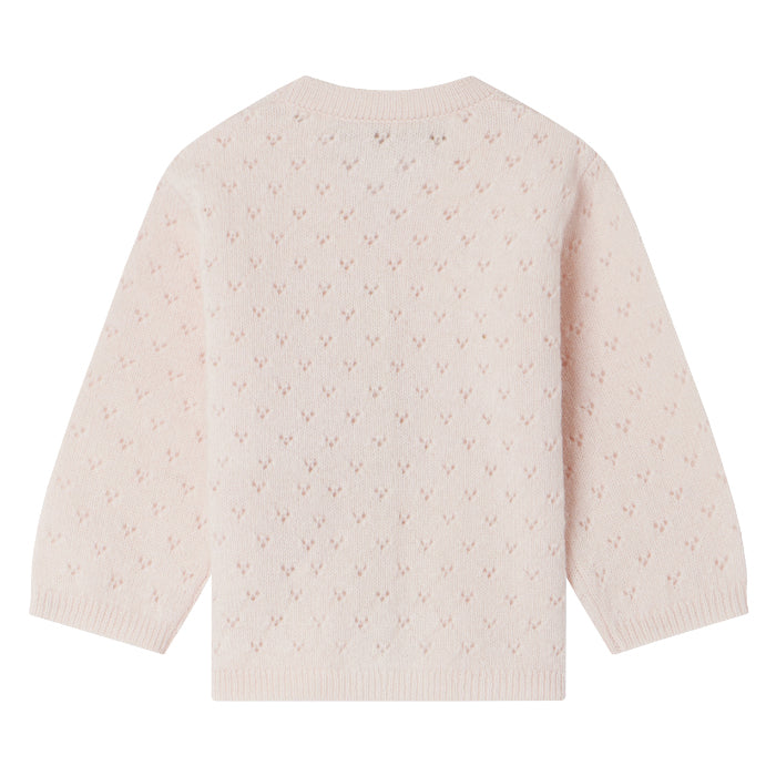 Bonpoint Baby Azia Cashmere Cardigan Rose Pink