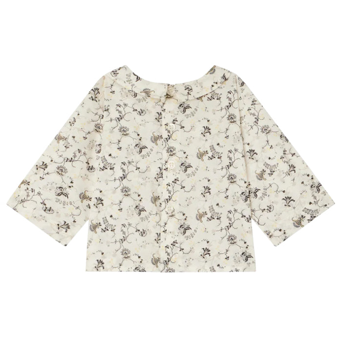 Bonpoint Baby Florent Blouse Ecru Cream Foral
