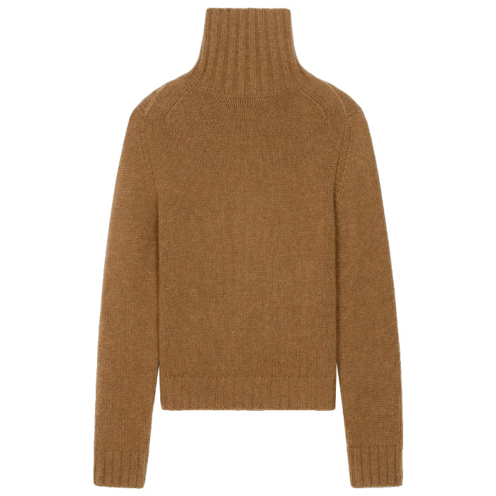 Bonpoint Woman Cambridge Turtleneck Sweater Camel Brown