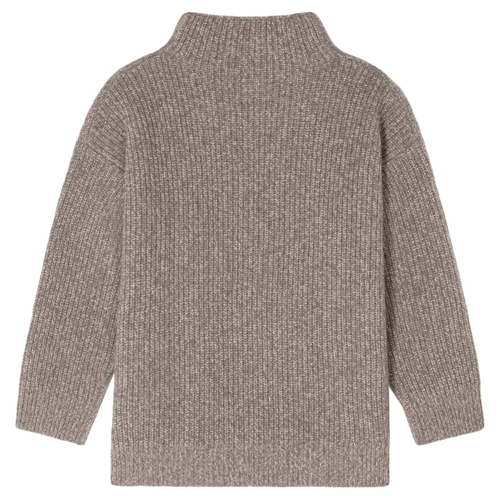 Bonpoint Woman Aran Sweater Glazed Chestnut Brown