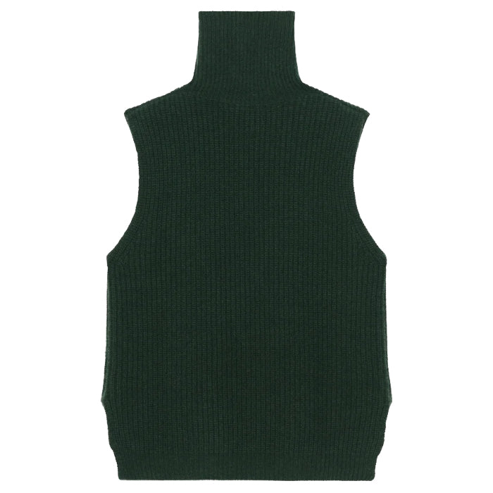 Bonpoint Woman Verbier Turtleneck Vest Thunder Green