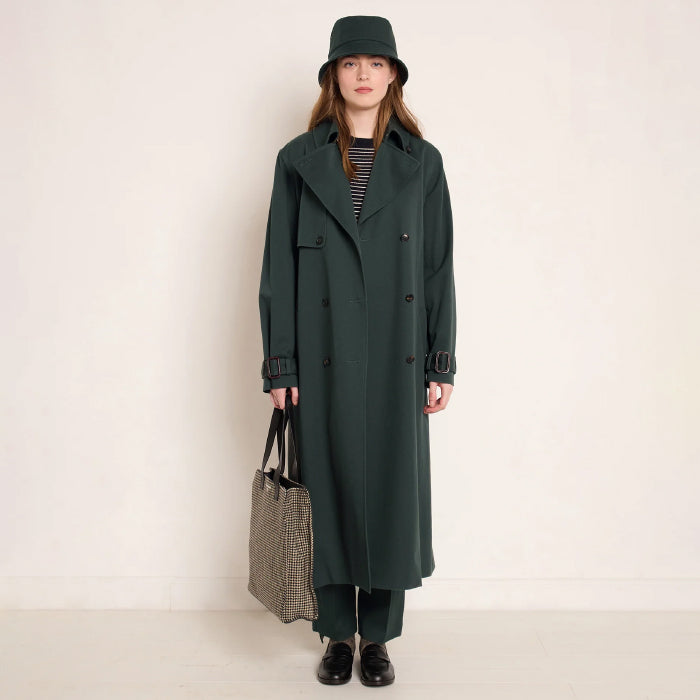 Bonpoint Woman Mayfair Trench Coat Slate Green