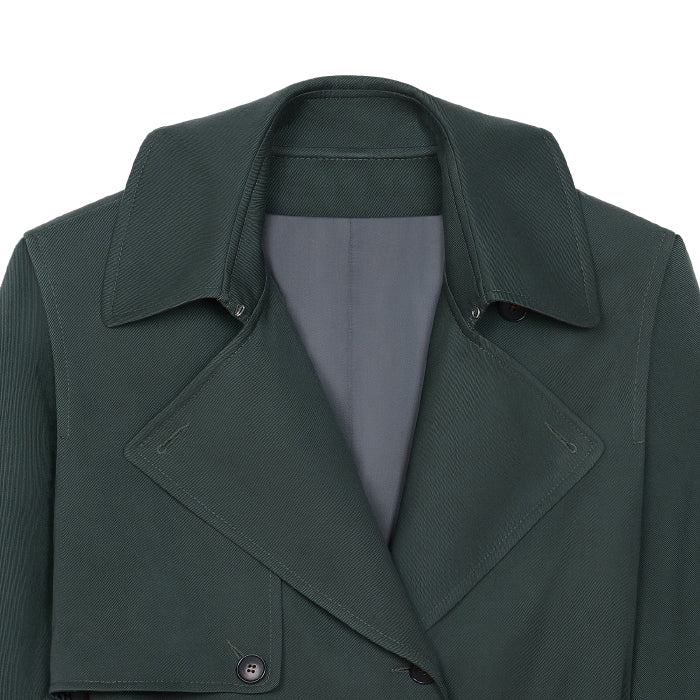 Bonpoint Woman Mayfair Trench Coat Slate Green