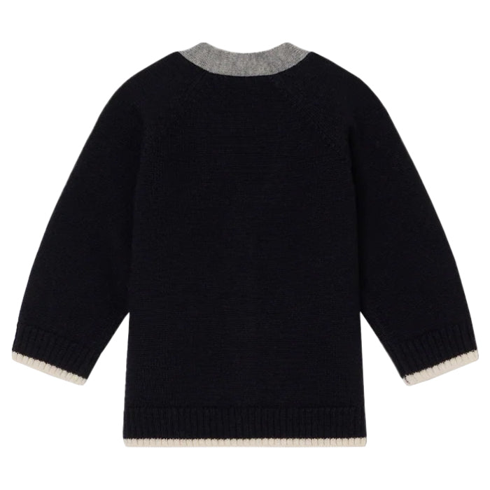 Bonpoint Baby Teotim Cardigan Navy Blue