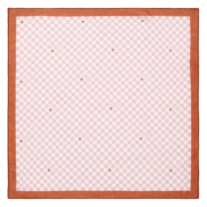 Bonton Child Scarf Checkerboard Rosewood Pink