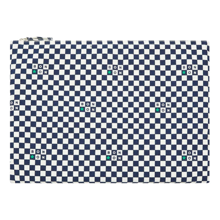 Bonton Child Sasha Pouch Checkerboard Navy Blue