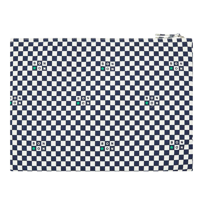 Bonton Child Sasha Pouch Checkerboard Navy Blue