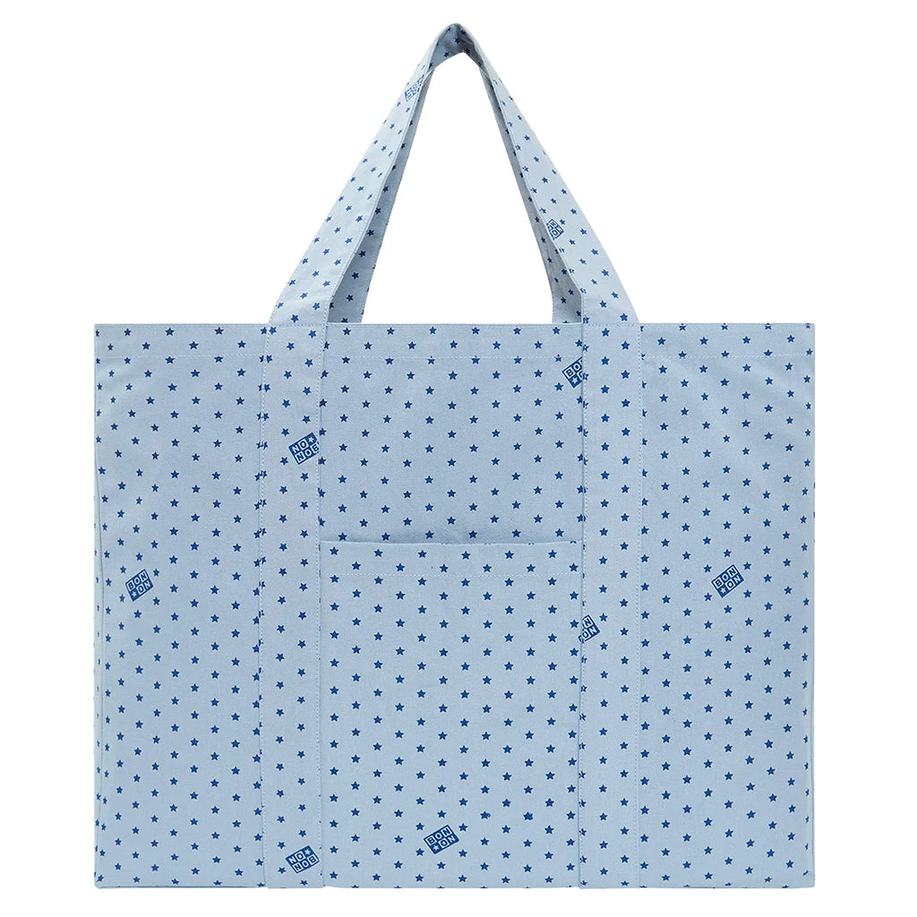 Bonton Meg Tote Bag With Star Print Blue Caprice