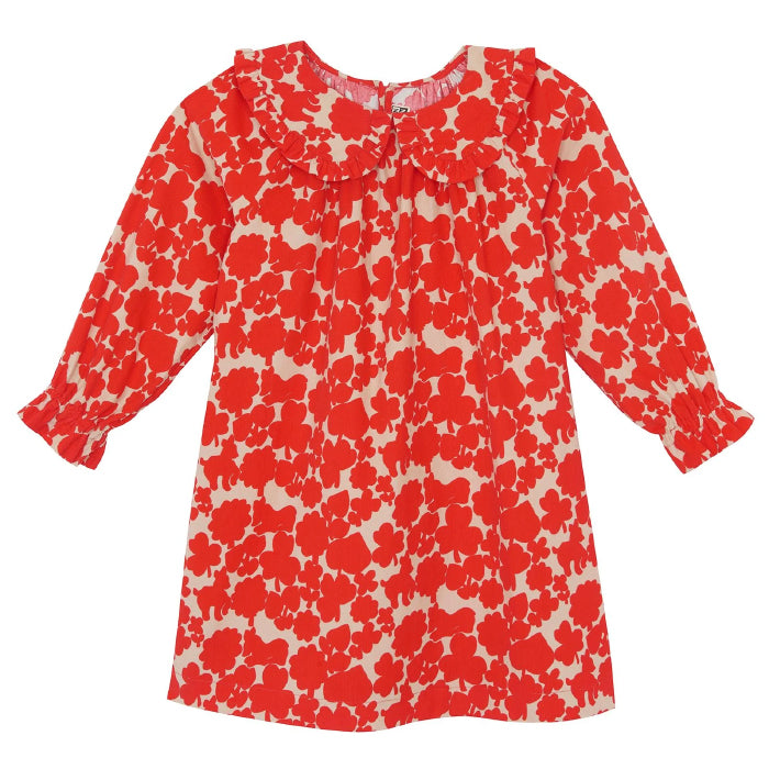 Bonton Child Heidi Dress Lapland Print Red