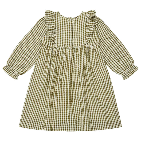 Bonton Child Daya Dress Green Gingham - Advice from a Caterpillar