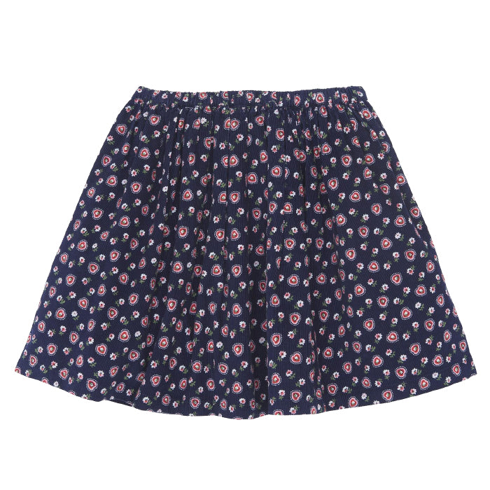 Bonton Child Framboise Skirt Marine Blue Hearts