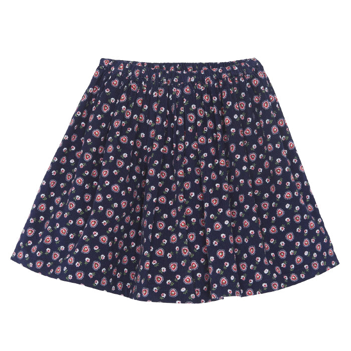 Bonton Child Framboise Skirt Marine Blue Hearts