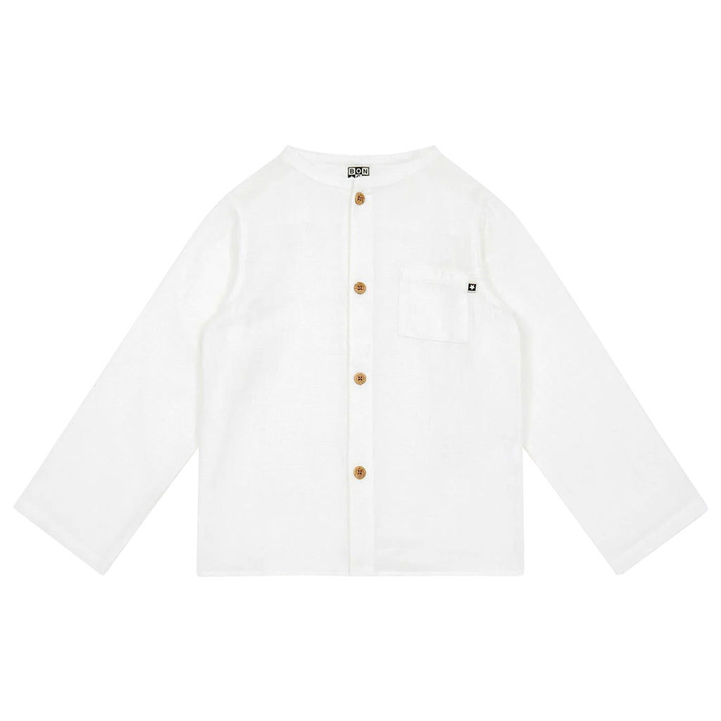 Bonton Child Internet Shirt Ecru White