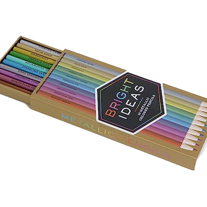 Bright Ideas Metallic Coloured Pencil Set