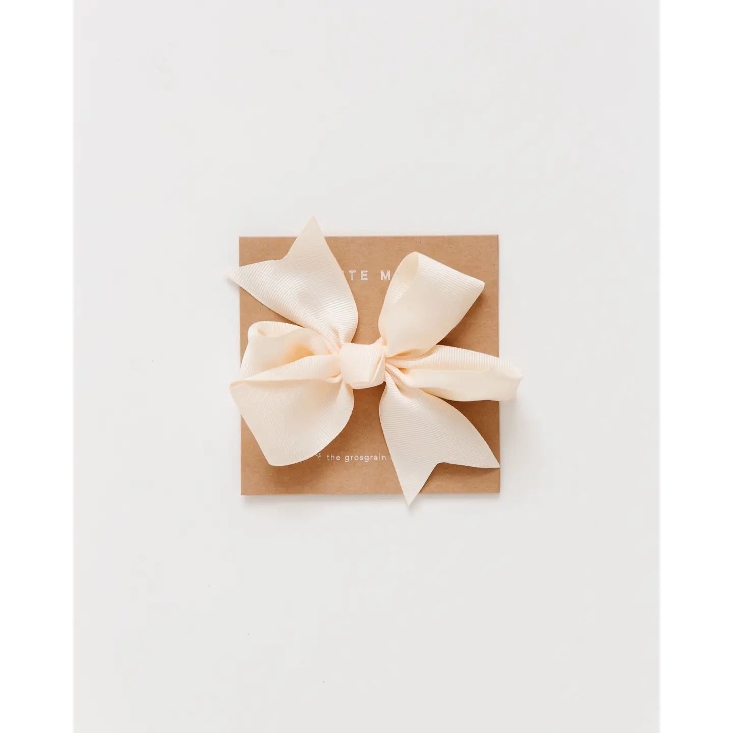 Petite Moss Grosgrain Bow Clip Buttercream