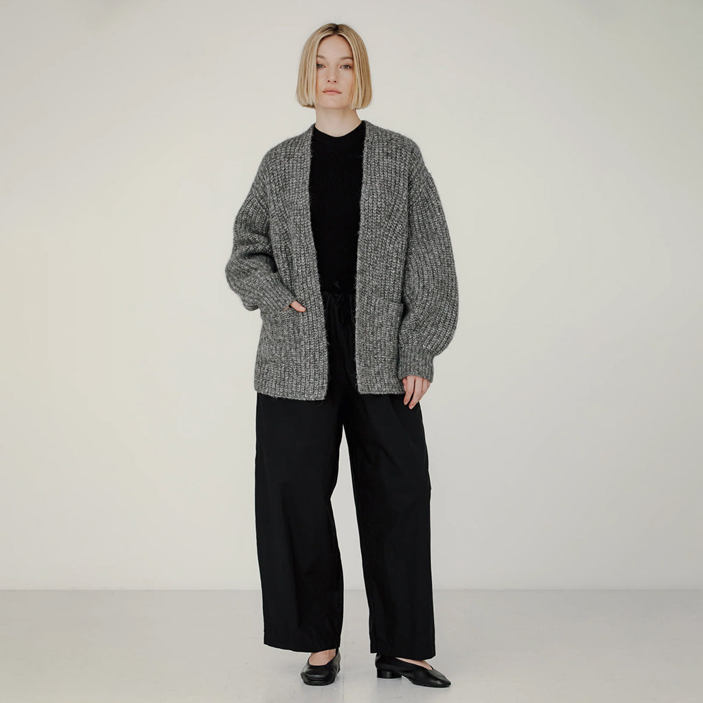 Bare Knitwear Woman Marine Cardigan Granite Grey