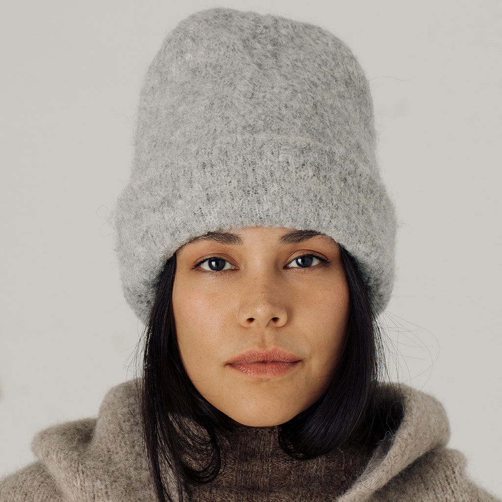 Bare Knitwear Woman Remi Beanie Fog Grey