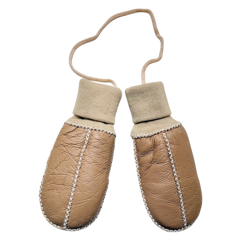 Billy Bamboo Kids Shearling Mittens Cream