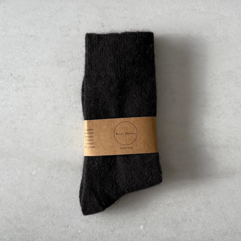 Billy Bamboo Woman Alpaca Cabin Socks Black
