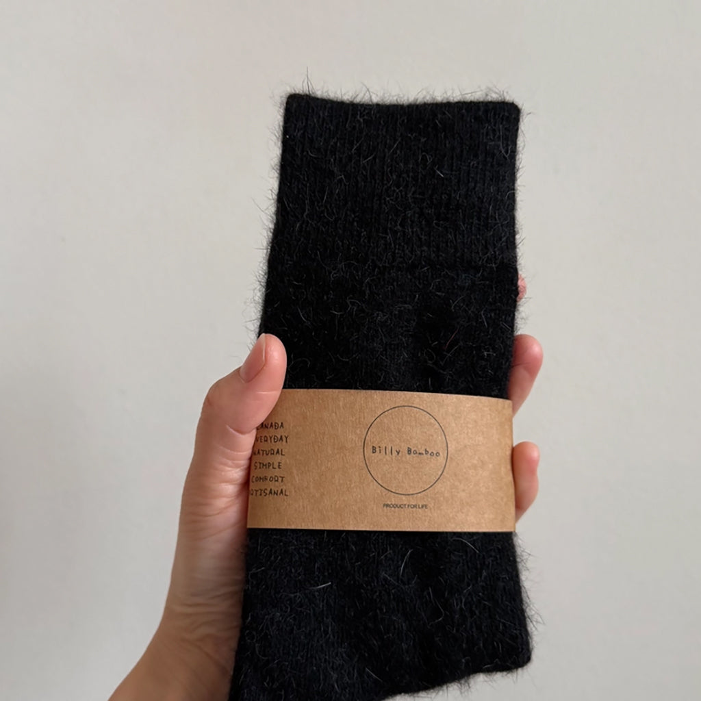 Billy Bamboo Woman Alpaca Cabin Socks Black