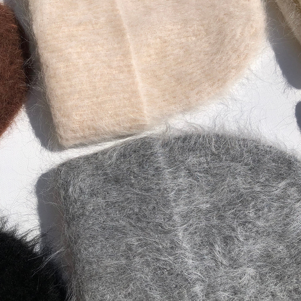 Billy Bamboo Woman Alpaca Fluffy Beanie Butter Cream