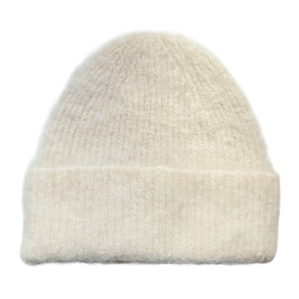 Billy Bamboo Woman Alpaca Fluffy Beanie Butter Cream