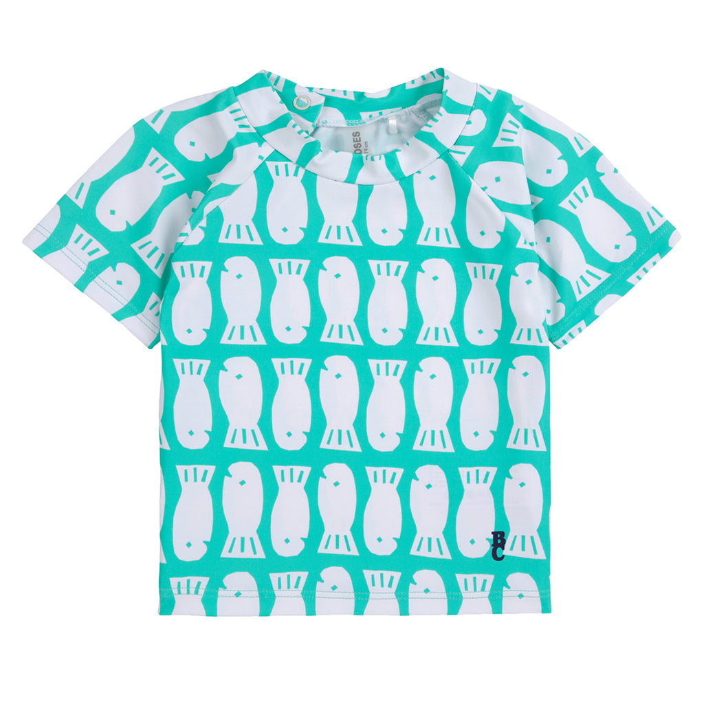Bobo Choses Baby Lucky Fish Swim Shirt Light Green
