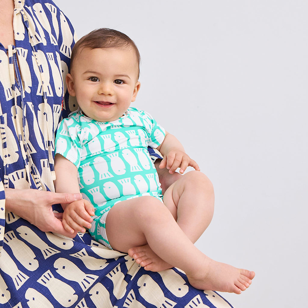 Bobo Choses Baby Lucky Fish Swim Shirt Light Green