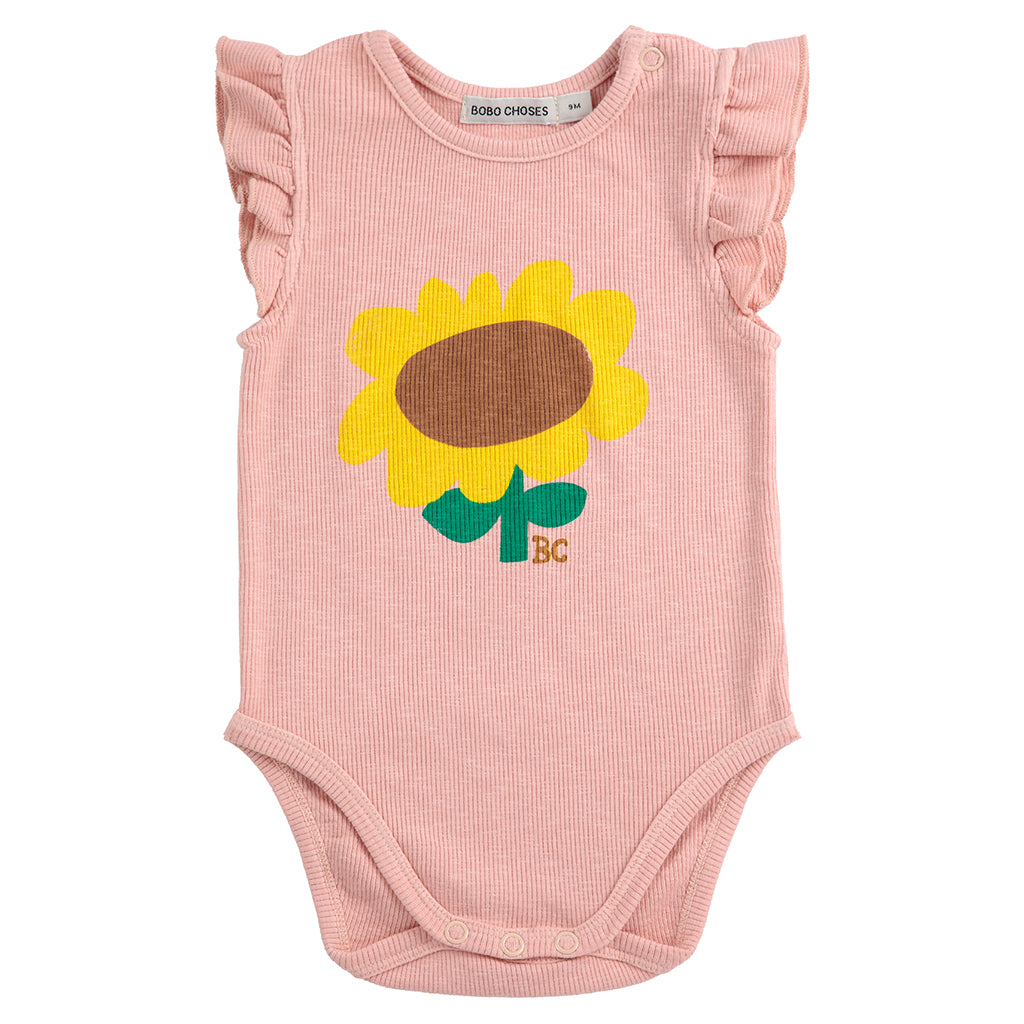 Bobo Choses Baby Sunflower Bodysuit Light Pink