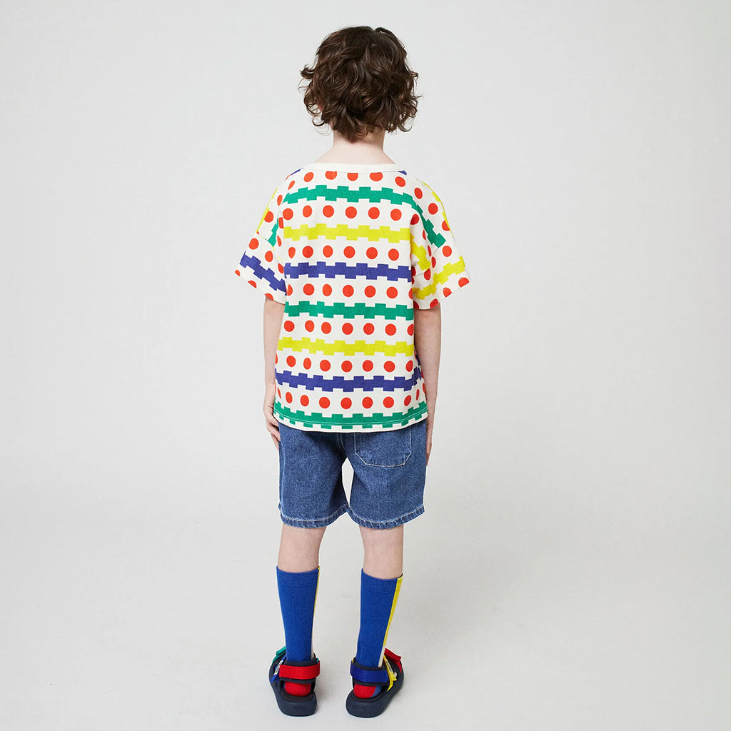 Bobo Choses Child Smiling Bermuda Shorts Blue