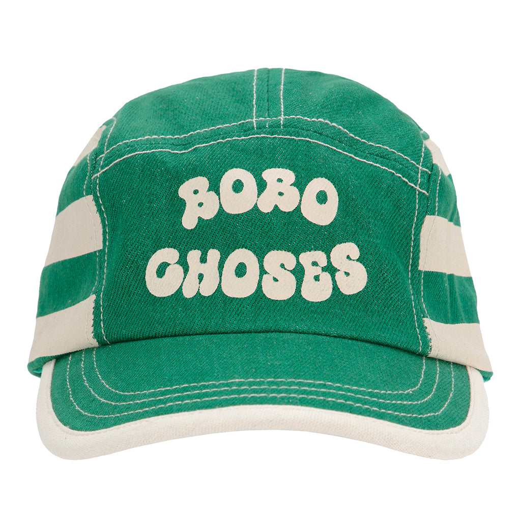 Bobo Choses Child Stripes Cap Light Green