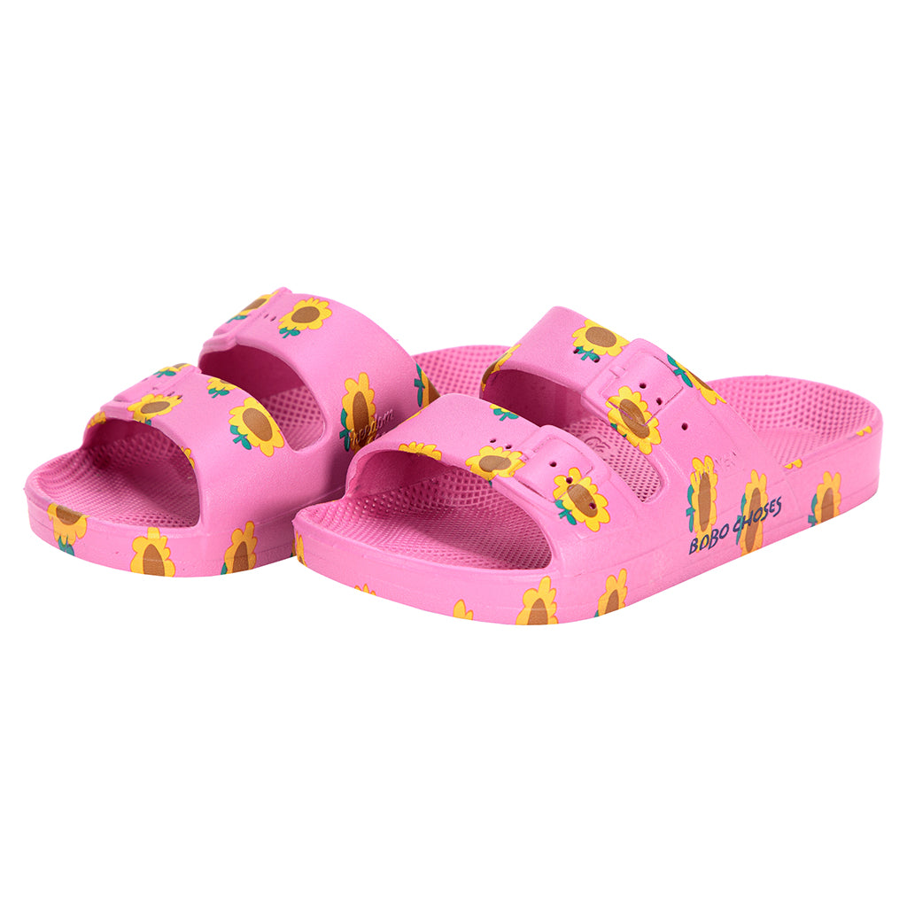 Bobo Choses X Freedom Moses Child Sunflower All Over Sandals Fuchsia Pink