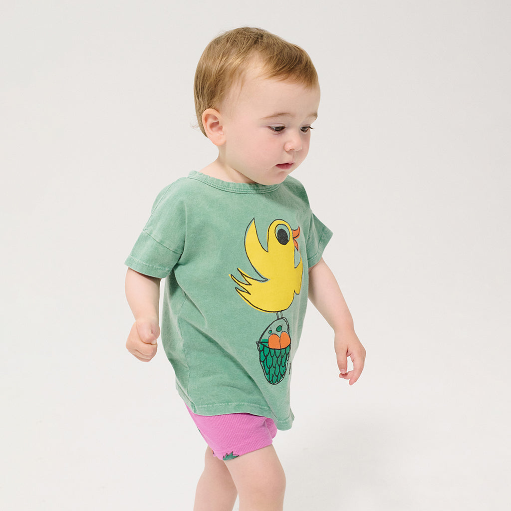 Bobo Choses Baby T-shirt Flying Oranges Print Green