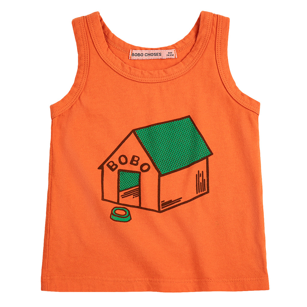 Bobo Choses Baby Tank Top Pickles Is At Home Print Orange