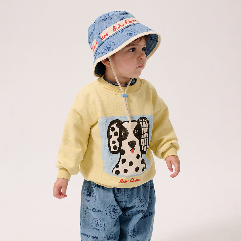 Bobo Choses Baby Sweatshirt Van Dog Print Yellow