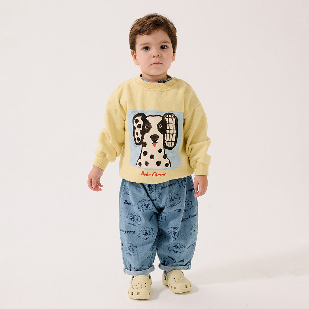 Bobo Choses Baby Sweatshirt Van Dog Print Yellow