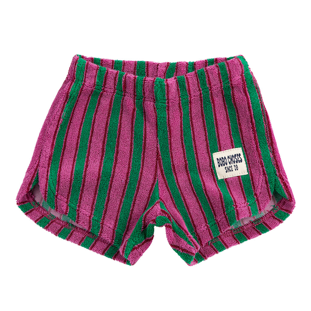 Bobo Choses Baby Terry Cloth Shorts Multicolour Stripes